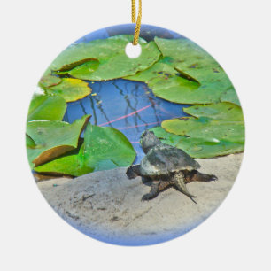 Vanlig Snapping Turtle - Chelydra serpentina Julgransprydnad Keramik