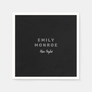 Vanlig, svart och vit, modern, minimalistisk pappersservett
