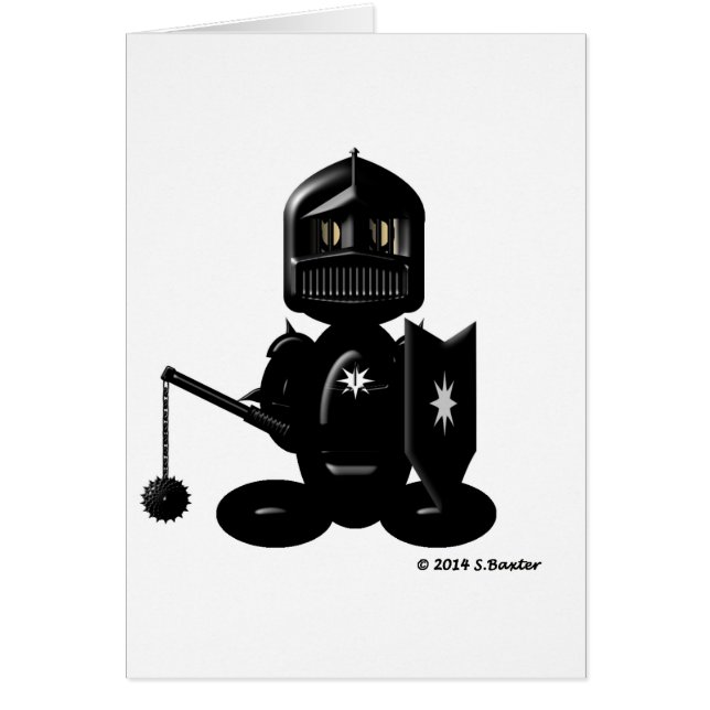 (Vanlig) svart riddare, Hälsningskort (Framsidan)