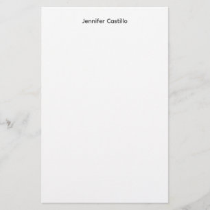 Vanlig Svart Vit Minimalistisk Modern Brevpapper