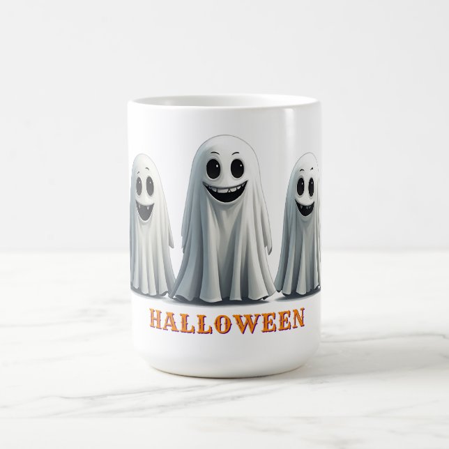 Vänlig Tecknad Spökgrupp Halloween Kul Natt  Kaffemugg (Center)