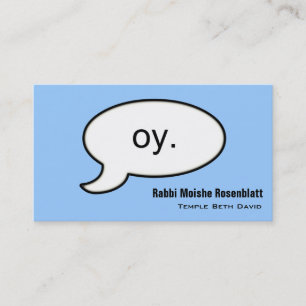 Vanlig visitkort för professionell för rabbin"Oy