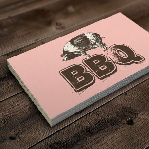 Vanlig visitkort för rosaBBQ-gris