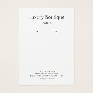Vanlig Visning för minimalt vitt juvelerarljus Visitkort