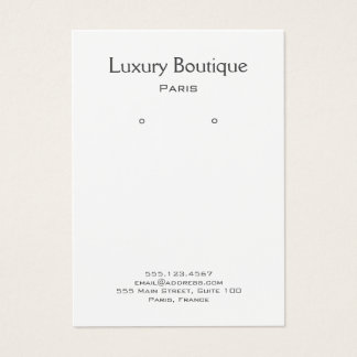 Vanlig Visning för minimalt vitt juvelerarljus Visitkort