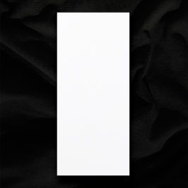 Vanlig vit 4 tum x 9 tum Blank Bröllop Meny