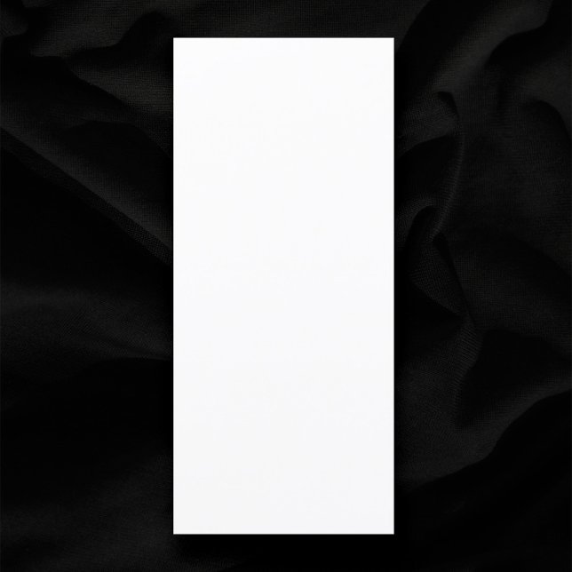 Vanlig vit 4 tum x 9 tum Blank Bröllop Meny (Plain white 4" x 9" blank wedding menu)