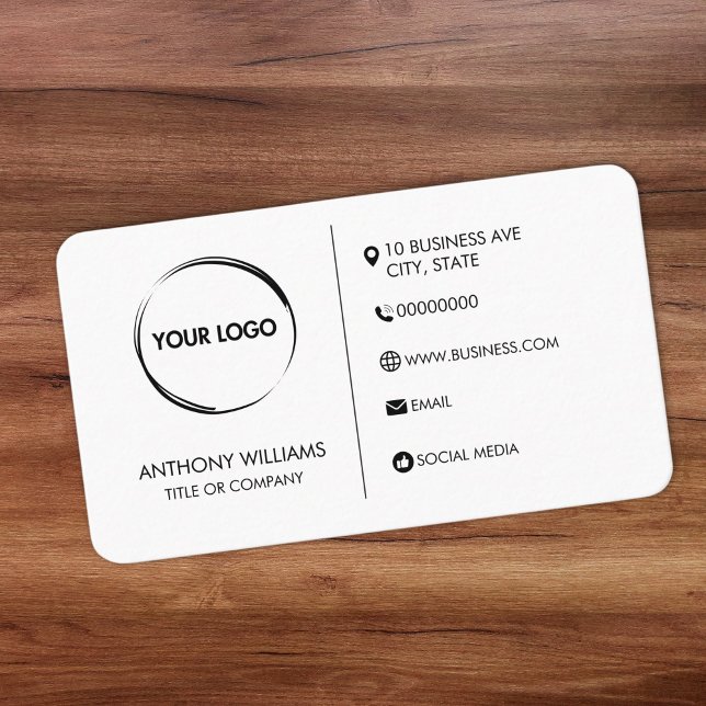 Vanlig, vit allmän design visitkort (plain white generic design business card template.)