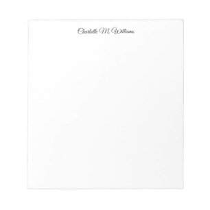 Vanlig Vit Minimalistisk Professionell Modern Anteckningsblock
