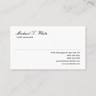 Vanlig, vit, modern, minimal Professionell Visitkort