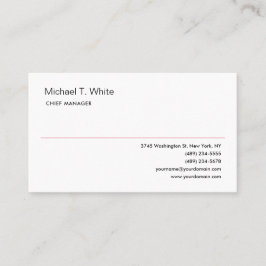 Vanlig, vit, modern, minimal Professionell Visitkort