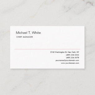 Vanlig, vit, modern, minimal Professionell Visitkort