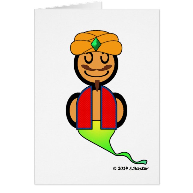 (Vanliga) ande i arabiska sagor, Hälsningskort (Framsidan)