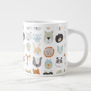 Vänliga Ansikte Cute Animal Porträtt Jumbo Mugg