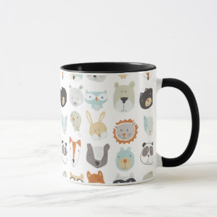 Vänliga Ansikte Cute Animal Porträtt Mugg