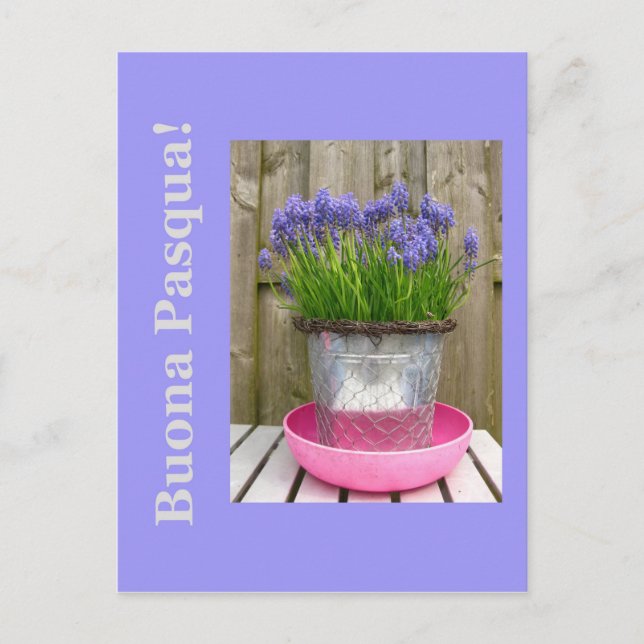 Vanliga blåfärgade färgfläckar påsk hälsning - kur helg vykort (Framsida)