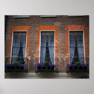 Vanliga Blingtime London Window-blommor Poster