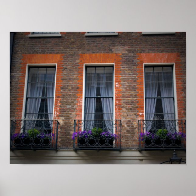 Vanliga Blingtime London Window-blommor Poster (Framsidan)