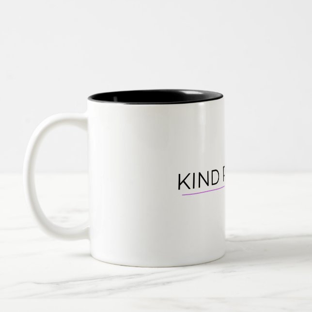 Vänliga Hälsningar Typografisk Minimalist Kaffe Två-Tonad Mugg (Vänster)