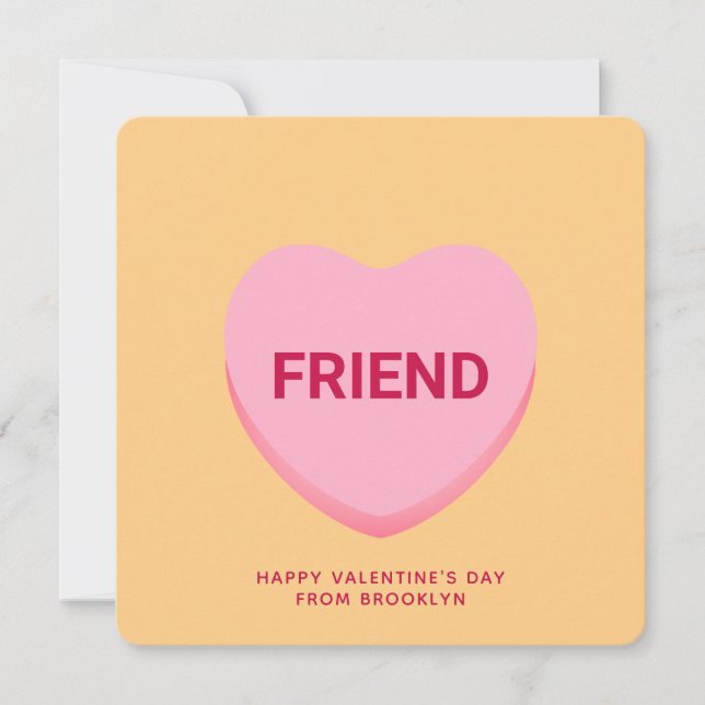 Vänliga orangens konversationshjärta Alla hjärtans (Framsida)