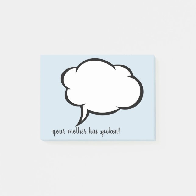 Vänliga påminnelser från din mamma!  Skräddarsy Post-it Block (Framsida)