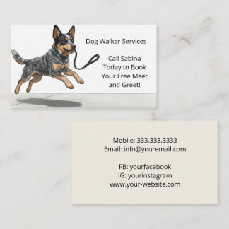 Vänliga professionella hundpromenerartjänster visitkort