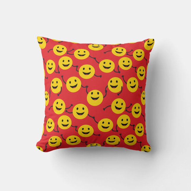 Vänliga Smileys Kudde (Framsida)