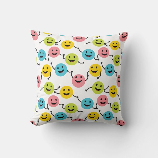 Vänliga Smileys Kudde (Framsida)