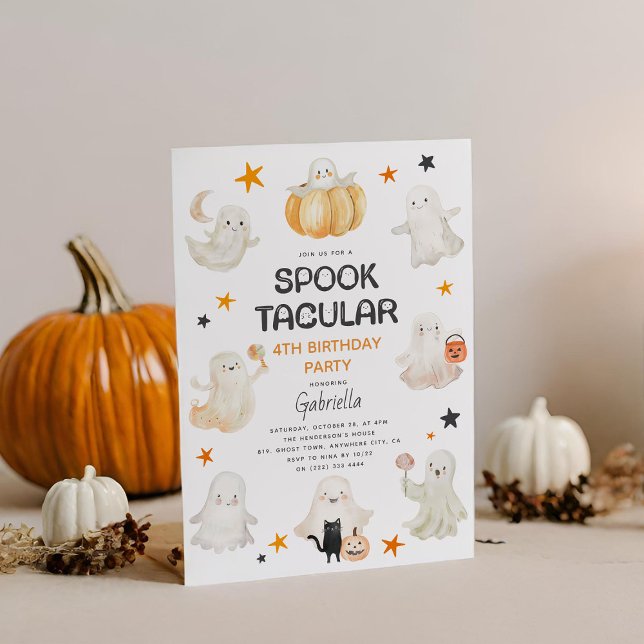Vänliga spöken Spooktacular barnkalas Inbjudningar (Skapare uppladdad)