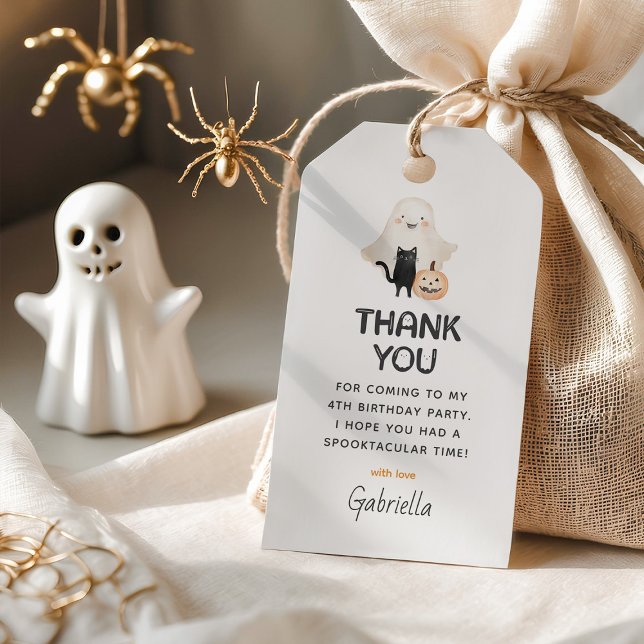 Vänliga spöken Spooktacular Kids Tack Förpresent Presentetikett (Skapare uppladdad)