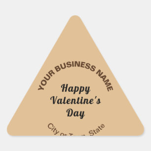 Vanliga texter Business Valentine Small Light Brow Triangelformat Klistermärke