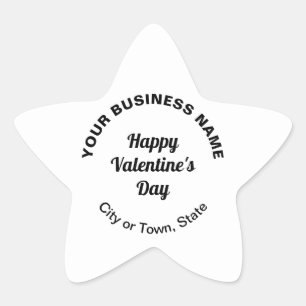 Vanliga texter Business Valentine White Small Stjärnformat Klistermärke