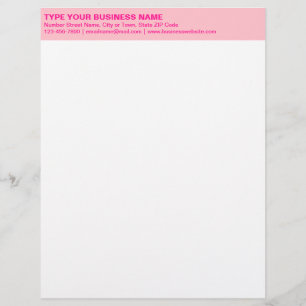 Vanliga texter om rubriken Monokrom Rosa på affärs Brevhuvud