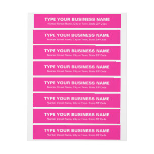 Vanliga texter Rosa Business Returadress Etikettband