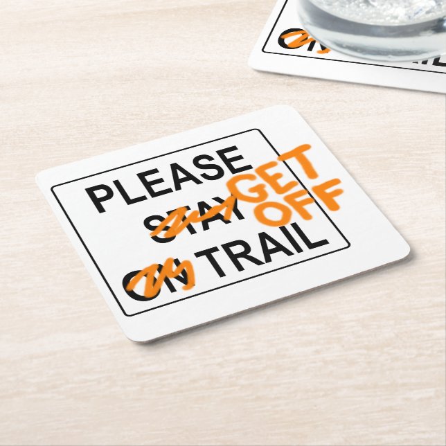 Vänligen "Av"-spår - Underlägg Papper Kvadrat (Vinklad)