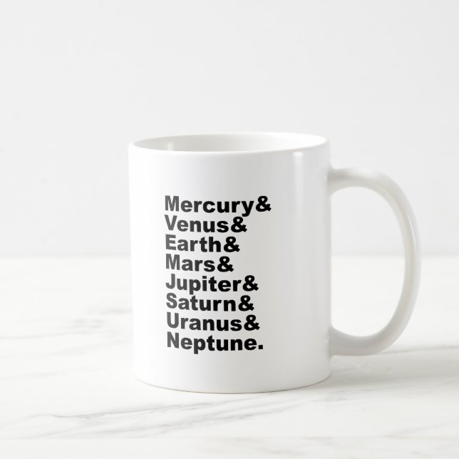 Vänligen Bjud Inte In Pluto Till Vår 8 Planeters F Kaffemugg (Höger)