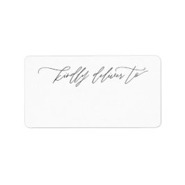 Vänligen leverera till modernt kalligrafiskript adressetikett