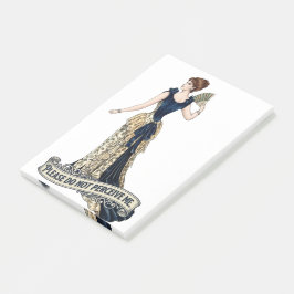 Vänligen Misstolka Mig Inte - Viktoriansk Dam Vint Post-it Block