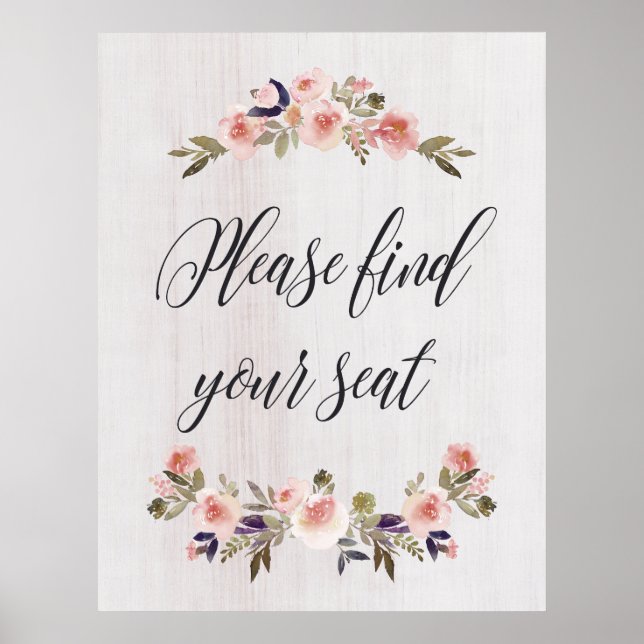 Vänligen se ditt platstecken poster (Framsidan)