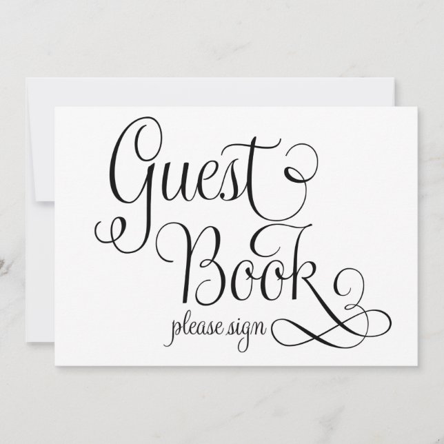Vänligen signera bröllpsskylten, inbjudningar (Framsida)