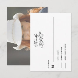 vänligen svara cowboy  foto elegant modern RSVP ja OSA Kort