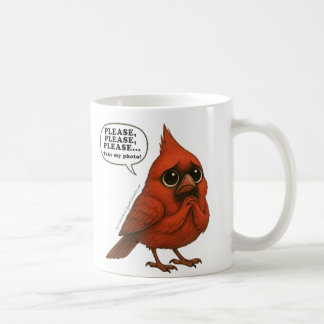 Vänligen Ta Mitt Foto Rolig Kardinal Fågel Kaffe M Kaffemugg