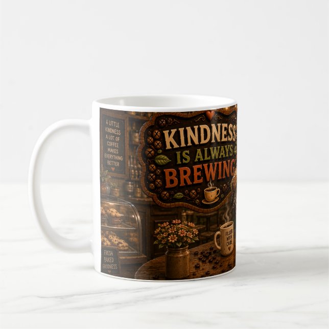 Vänlighet Alltid På Gång Kaffemugg (Vänster)