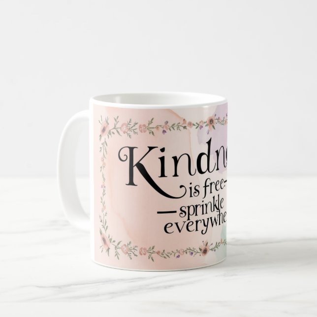 Vänlighet Är Gratis Strö Det Överallt Kaffemugg (Framsida vänster)