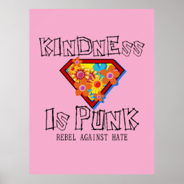 Vänlighet är punk - rebellera mot hat poster