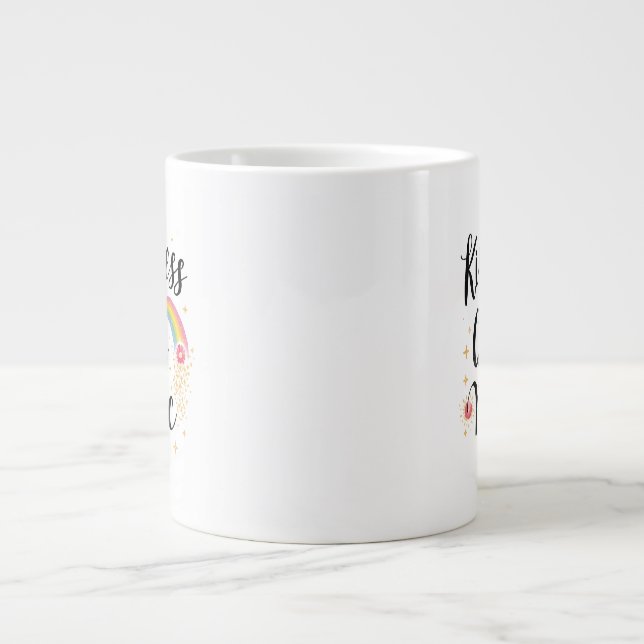 Vänlighet är queer magi regnbåge citat LGBTQ+ Jumbo Mugg (Framsidan)