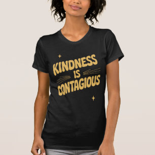 Vänlighet är smittsamt fet retro typografi t shirt