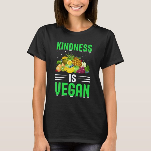 Vänlighet Är Veganskt T Shirt (Framsida)