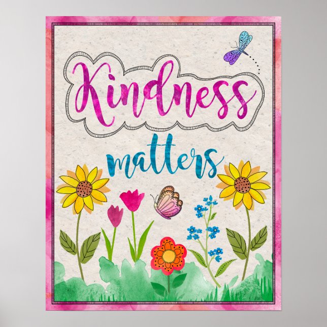 Vänlighet är viktigt Inspirerande väggposter Poster (Framsidan)