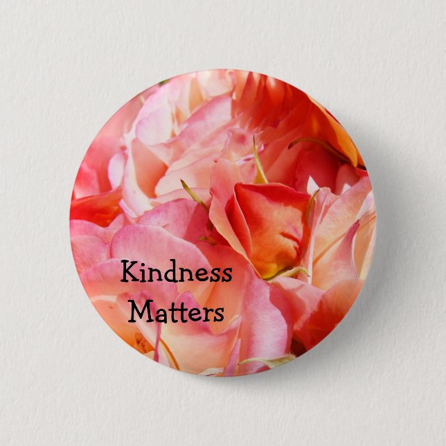 Vänlighet är viktigt knappar Slogans anpassad Rosa (Framsida)